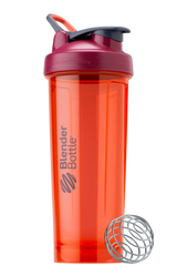 Orange 32oz protein shake cup made of odor-resistant Tritan. | Color#saffron_Size#32oz